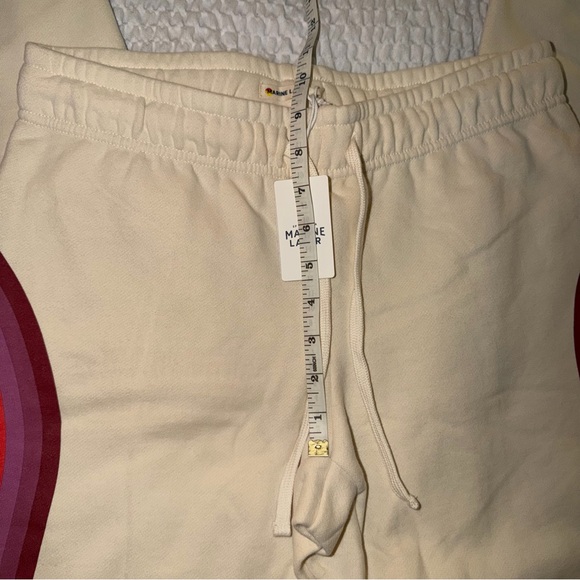 Marine Layer Cloud 9 Anytime Sweatpant Rainbow Striped Antique White NWT - Picture 5 of 9